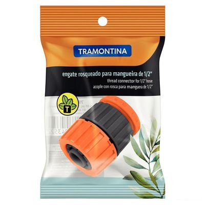 Engate Rosqueado Em Plástico Tramontina Para Mangueiras 1/2" E Torneiras Tramontina