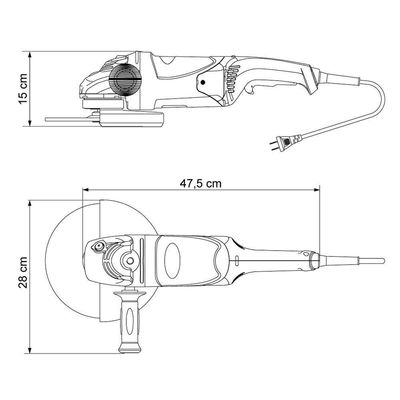 Esmerilhadeira Angular Elétrica 2400 W 7" 220 V Tramontina Para Uso Profissional Tramontina