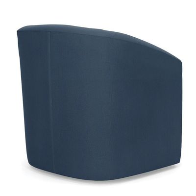 Poltrona Stella Max Suede Azul Marinho Base Giratória - D'rossi