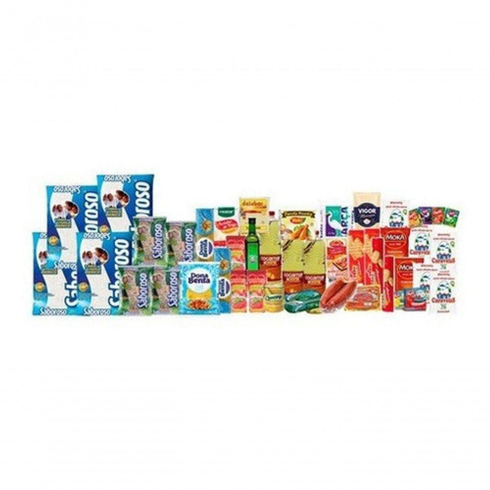 Cesta Básica Alimentos (45 Itens) C/ Carne E Linguiças