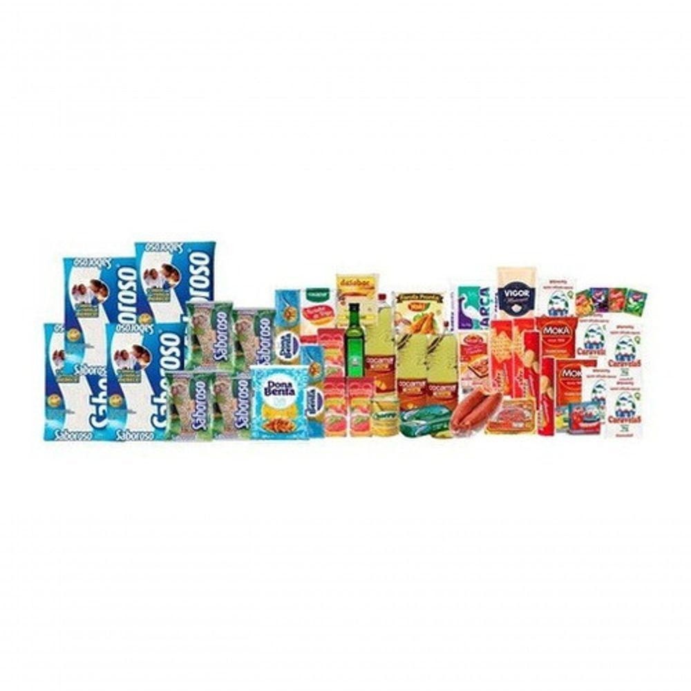 Cesta Básica Alimentos (45 Itens) C/ Carne E Linguiças