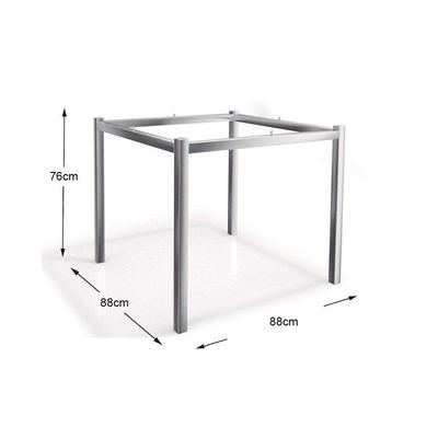 Kit Mesa Reno C- Tampo de Vidro 90cm + 4 Cadeiras Amsterdã Cromada Branco