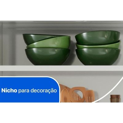 Kit De Cozinha Modulada 3 Peças Diamante (2 Armários + 1 Paneleiro) Branco - Telasul