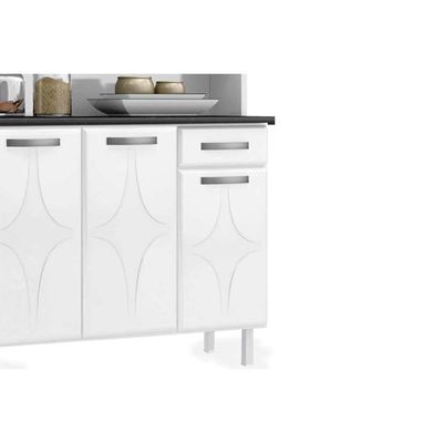 Kit De Cozinha Compacta Rubi Smart C/6 Portas E 1 Gaveta 105cm Branco - Telasul