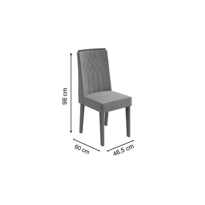 Cadeira Sala de Jantar Exclusive Kit Rovere Amêndoa Linho Rinzai Bege