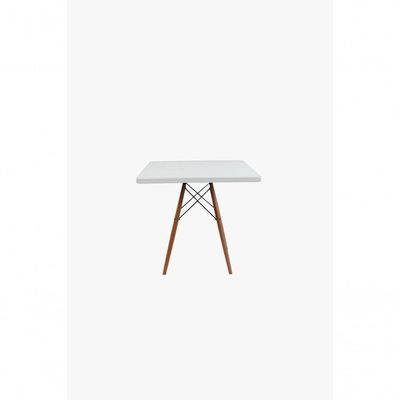 Kit Mesa Eiffel Branca Quadrada 80cm + 04 Cadeiras Eiffel