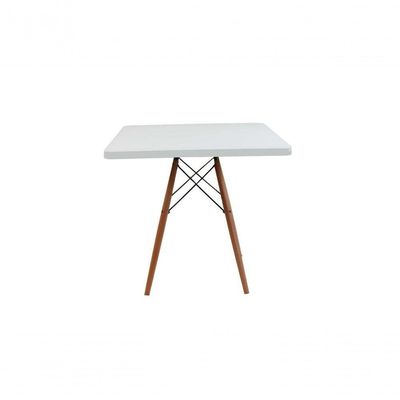 Kit Mesa Eiffel Branca Quadrada 80cm + 04 Cadeiras Eiffel