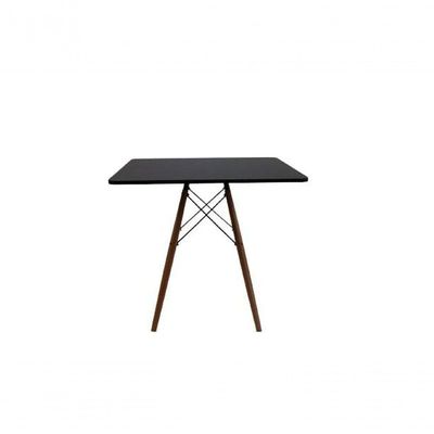 Kit Mesa Eiffel Preta Quadrada (80cm) + 04 Cadeiras Eiffel