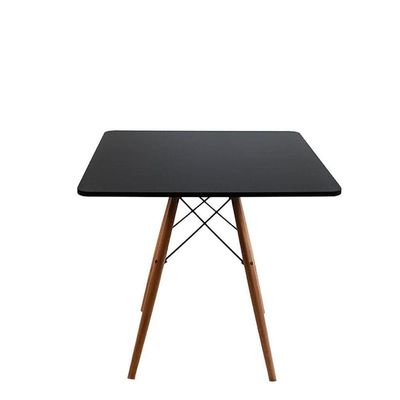 Kit Mesa Eiffel Preta Quadrada (80cm) + 04 Cadeiras Eiffel