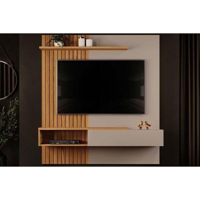 Painel Para Tv Tito Até 65" Griz-carvalho - Dj Móveis