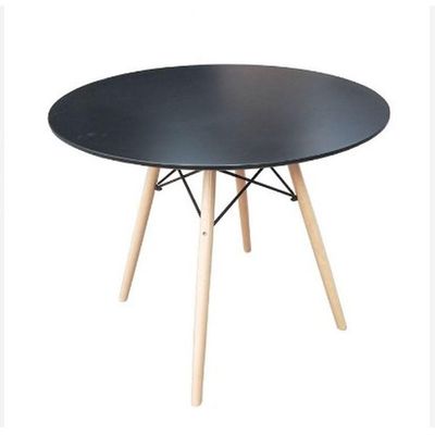 Kit Mesa Jantar Eiffel 90cm Preta + 4 Cadeiras Eames Eiffel Pretas