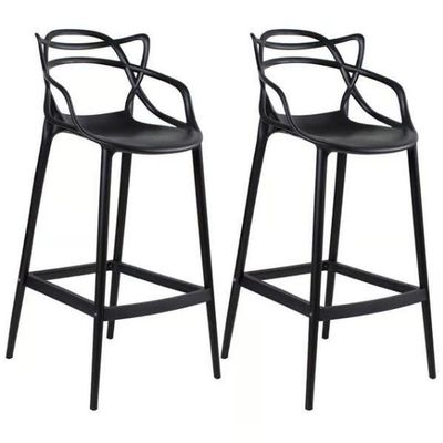 Kit Com 2banqueta Baixa Masters Allegra - 66 Cm - Preto