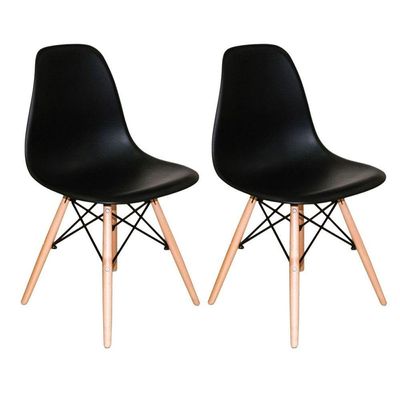 Kit 2 Cadeiras Eiffel Preto