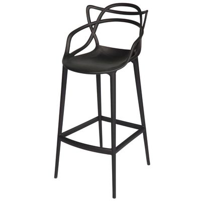 Kit - 3 X Banquetas Médias Masters Allegra - 66 Cm - Preto