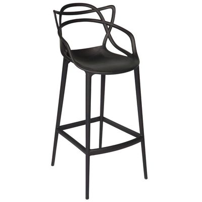 Kit - 6 X Banquetas Altas Masters Allegra - Preto
