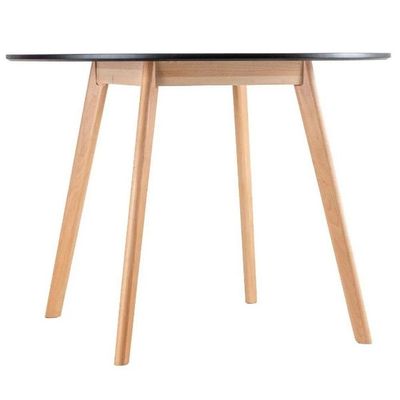 Conjunto Mesa Jantar Leda 90 Cm + 4 Cadeiras Leda Saarinen Preta