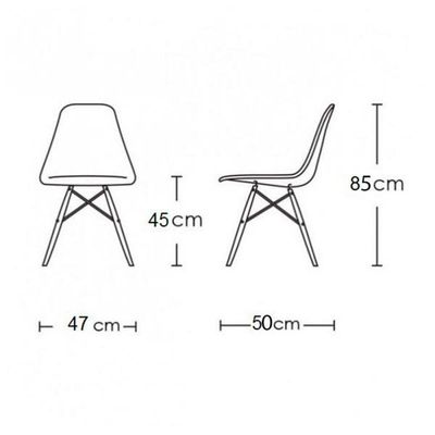 Conjunto De Mesa De Jantar Eames Eiffel Redonda 90cm Tampo De Madeira Branco Com 4 Cadeiras Brancas