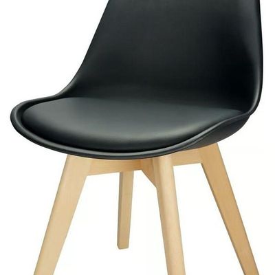 Cadeira Eames Wood Leda Design Preta