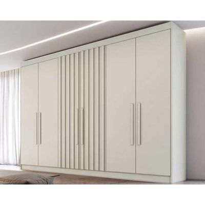 Guarda Roupa Casal Potente 6 Portas C/ 2 Ripados E 6 Gavetas Off White - Europa