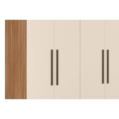 Guarda Roupa Casal 6 Portas 4 Gavetas 3 Prateleiras Venice Amêndola/off White - Demóbile