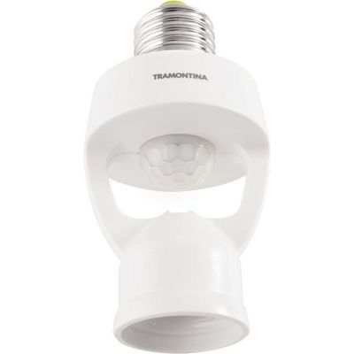 Sensor De Presença 360° Soquete E27 Tramontina Bivolt Com Fotocélula Branco Tramontina