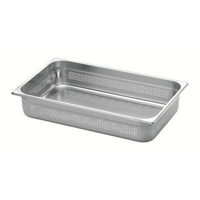 Cuba Perfurada Tramontina Gn 1/1 Em Aço Inox Sem Alças Profundidade 100 Mm - Aço 201 Tramontina