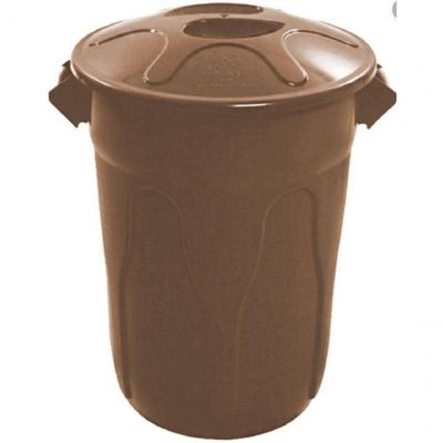 Kit Com 10 Cesto Lixeira Plastico 20L Marrom