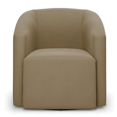 Poltrona Stella Max Suede Marrom Rato Base Giratória - D'rossi