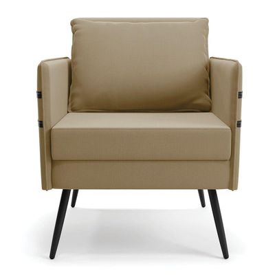 Kit 01 Namoradeira E 02 Poltronas Suede Marrom Rato