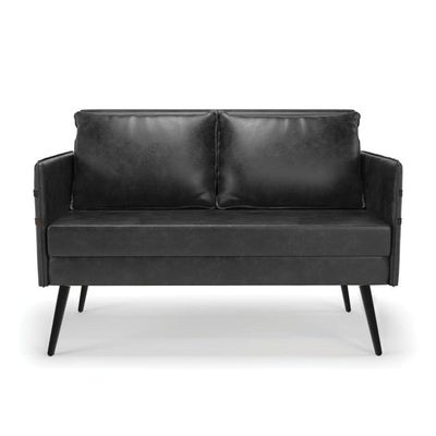 Kit 01 Namoradeira E 01 Poltrona Corano Preto