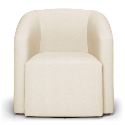 Poltrona Stella Max Linho Base Giratória - D'rossi Cor A19 Bege