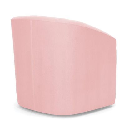 Poltrona Stella Max Suede Base Giratória - D'rossi Cor Rosa Bebê
