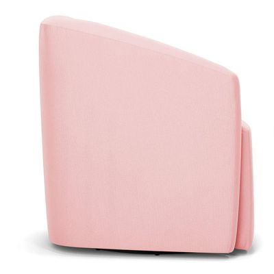 Poltrona Stella Max Suede Base Giratória - D'rossi Cor Rosa Bebê