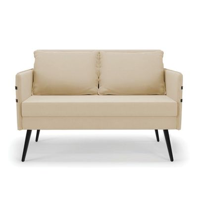 Kit 01 Namoradeira E 01 Poltrona Suede Bege