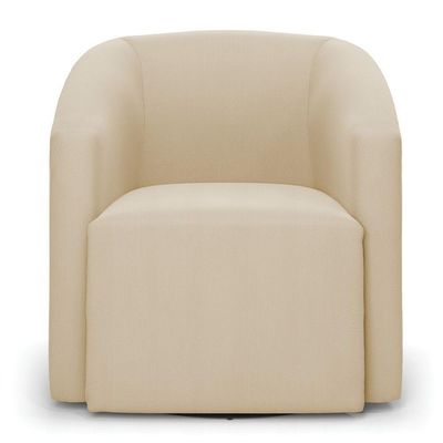 Poltrona Stella Max Suede Base Giratória - D'rossi Cor Bege