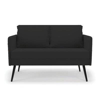 Kit 01 Namoradeira 02 Lugares E 02 Poltronas De Ferro Preto