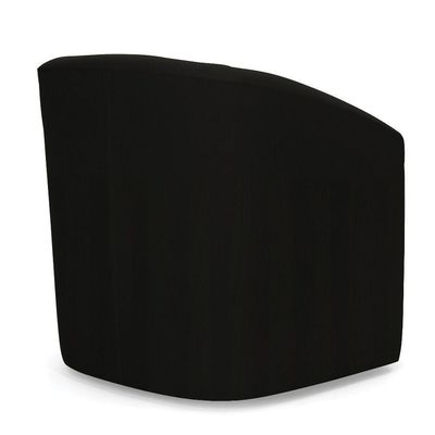 Poltrona Stella Max Suede Preto Base Giratória - D'rossi