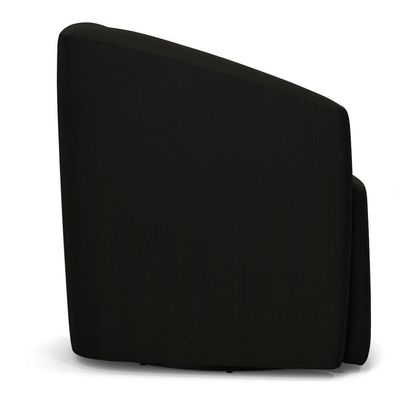 Poltrona Stella Max Suede Preto Base Giratória - D'rossi