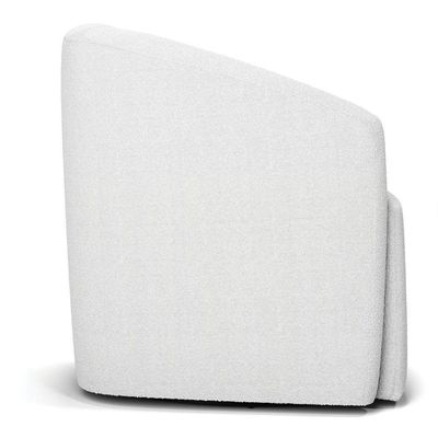Poltrona Stella Max Bouclê Off White Base Giratória - D'rossi
