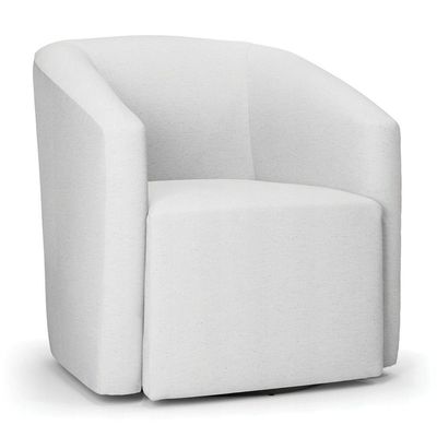 Poltrona Stella Max Linho Base Giratória - D'rossi Cor A05 Cinza
