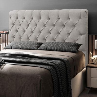 Cabeceira Cama Box Casal Queen Size Lylla 160cm Capitonê Com Frame Linho Bege - Desk Design