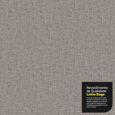 Cabeceira Cama Box Casal Queen Size Lylla 160cm Capitonê Com Frame Linho Bege - Desk Design