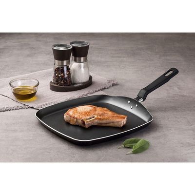 Bistequeira Lisa Tramontina Loreto 26cm 1,3l Alumínio Antiaderente Starflon Grafite Tramontina