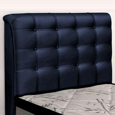 Cabeceira Cama Box Solteiro Ciara 90cm Botonê Com Frame Suede Azul Marinho