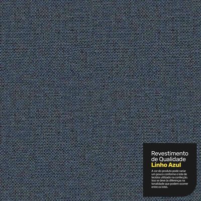 Cabeceira Cama Box Casal Ciara 140cm Botonê Com Frame Linho Azul