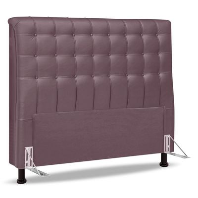 Cabeceira Cama Box Casal Queen Size Ciara 160cm Botonê Com Frame Veludo Rosê