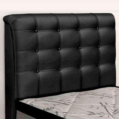 Cabeceira Cama Box Solteiro Ciara 90cm Botonê Com Frame Sintético Preto