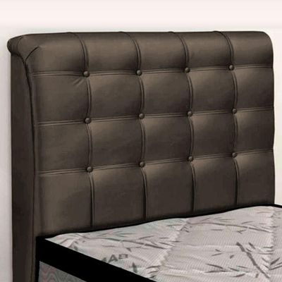 Cabeceira Cama Box Solteiro Ciara 90cm Botonê Com Frame Linho Cacau