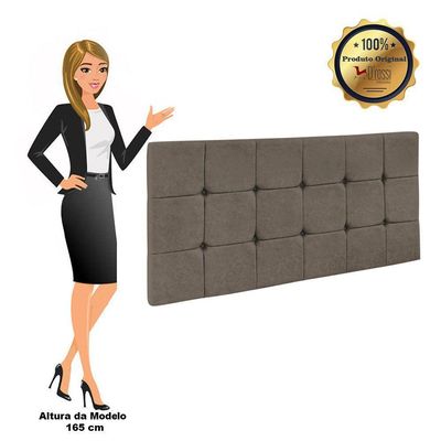 Cabeceira Painel Sleep Box Casal 1,40m Marrom Rato