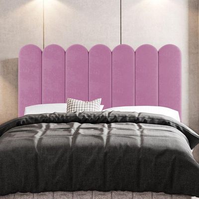 Cabeceira Cama Box Casal King Size Lana 195cm Suede Rosa - Desk Design